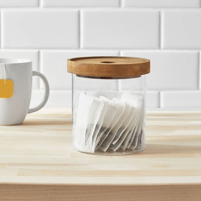 Glass Storage Canister with wood lid - Small - Threshold