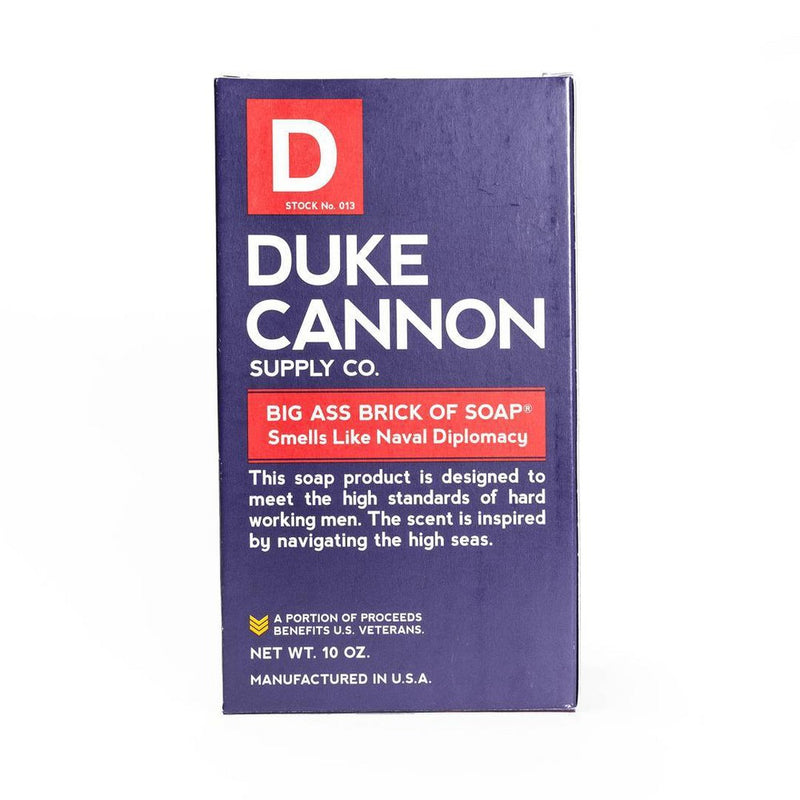 Duke Cannon Big Brick of Soap - Naval Diplomacy - Bar Soap for Men - 10 oz