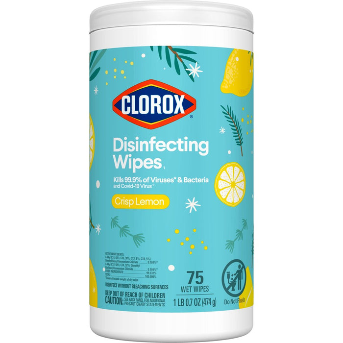 Clorox Disinfecting Wipes - Crisp Lemon - 75ct