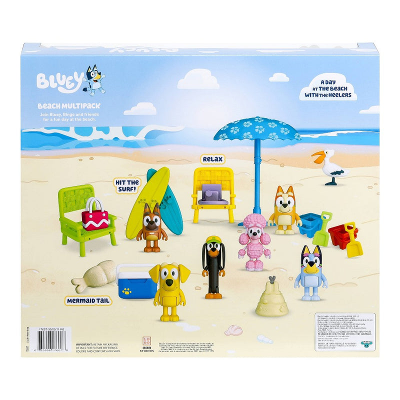 Bluey Figure & Accessory Beach Multipack