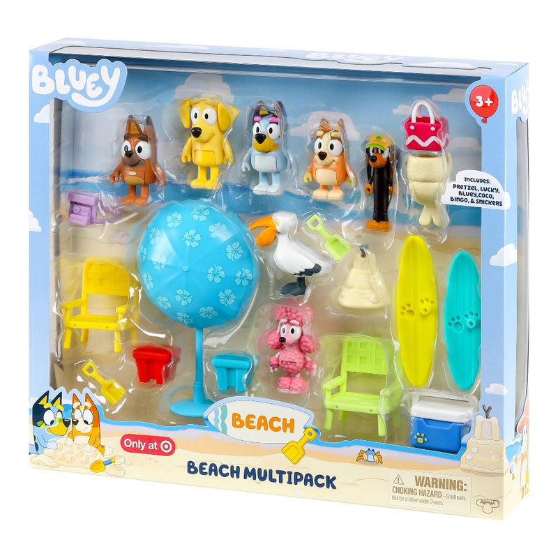 Bluey Figure & Accessory Beach Multipack