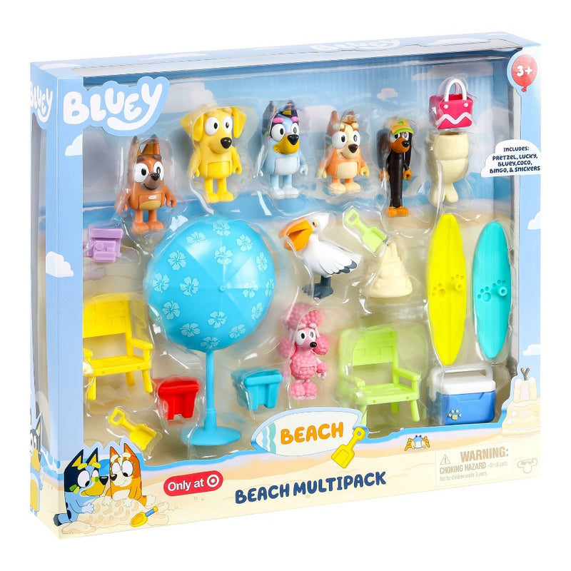 Bluey Figure & Accessory Beach Multipack