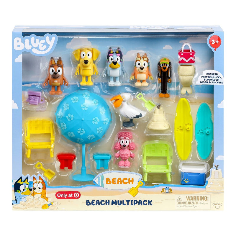 Bluey Figure & Accessory Beach Multipack