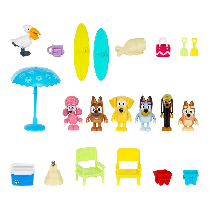 Bluey Figure & Accessory Beach Multipack