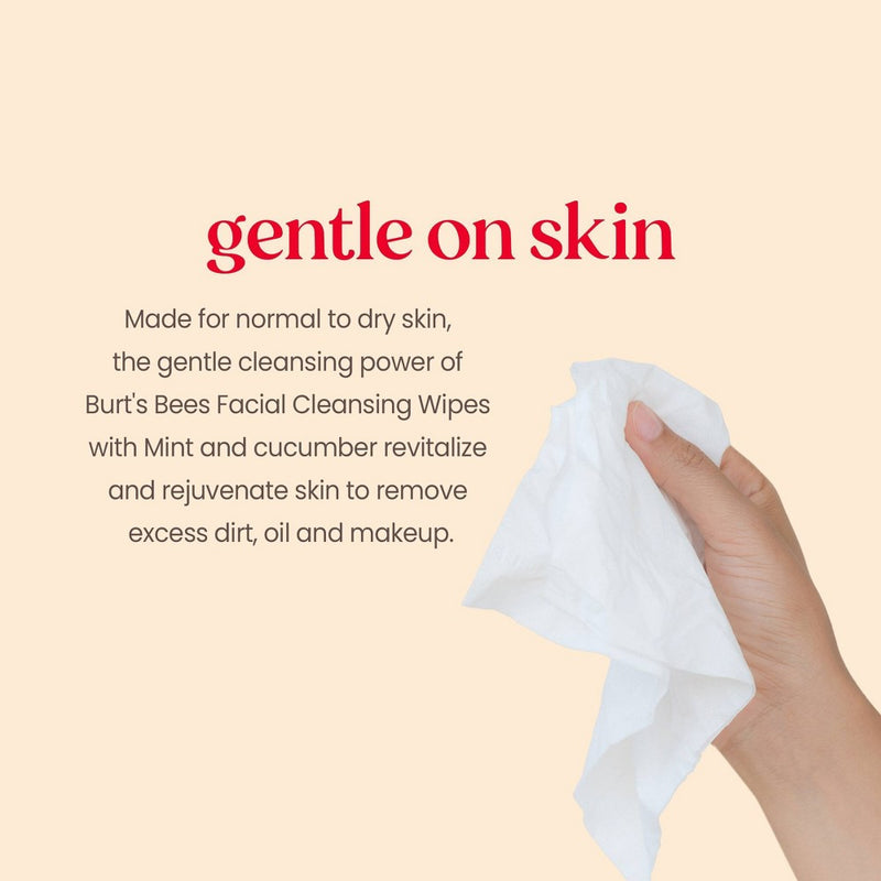 Burt's Bees Facial Cleansing Towelettes Micellar Rose Makeup Removing - Unscented - 30ct