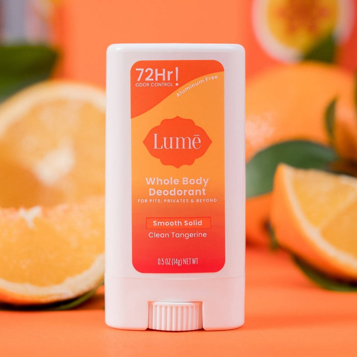 Lume Whole Body Mini Smooth Solid Deodorant Stick - Citrus/Tangerine Scent - Trial Size - 0.5oz