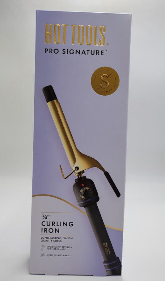 Hot Tools Pro Signature Gold Curling Iron - 0.75"