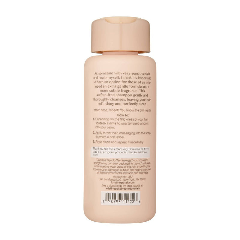 Kristin Ess Extra Gentle Shampoo for Sensitive Skin + Scalp, Gently Cleanses, Sulfate Free + Vegan - 10 fl oz
