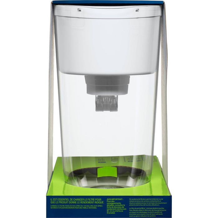 Brita Water Filter 10-Cup Tahoe Water Pitcher Dispenser with Elite Water Filter - White