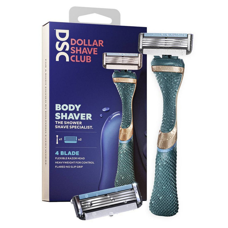 Dollar Shave Club 4-Blade Razor Handle with 2 Cartridges