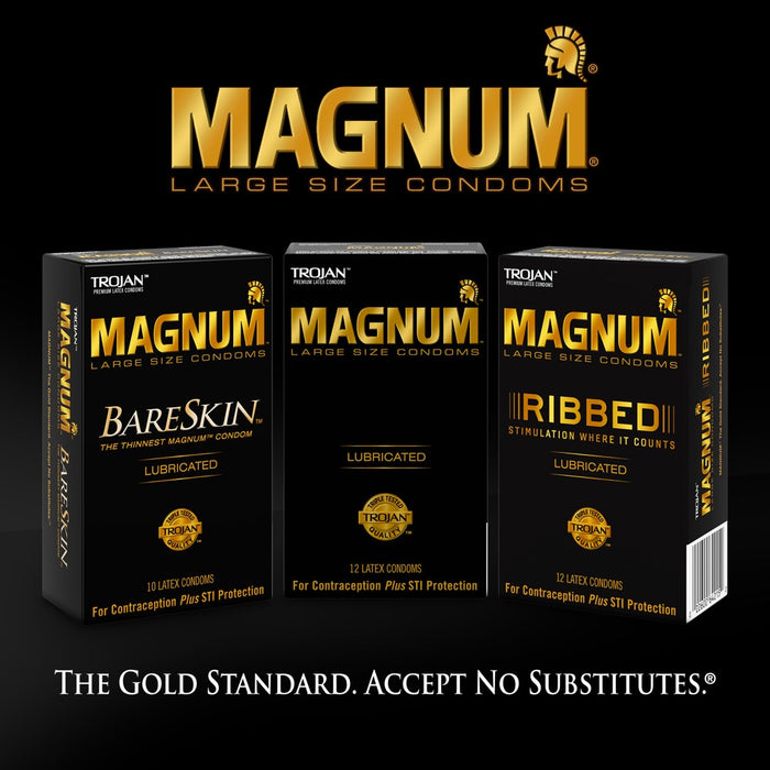 Trojan Magnum Thin Lubricated Condoms - 12ct