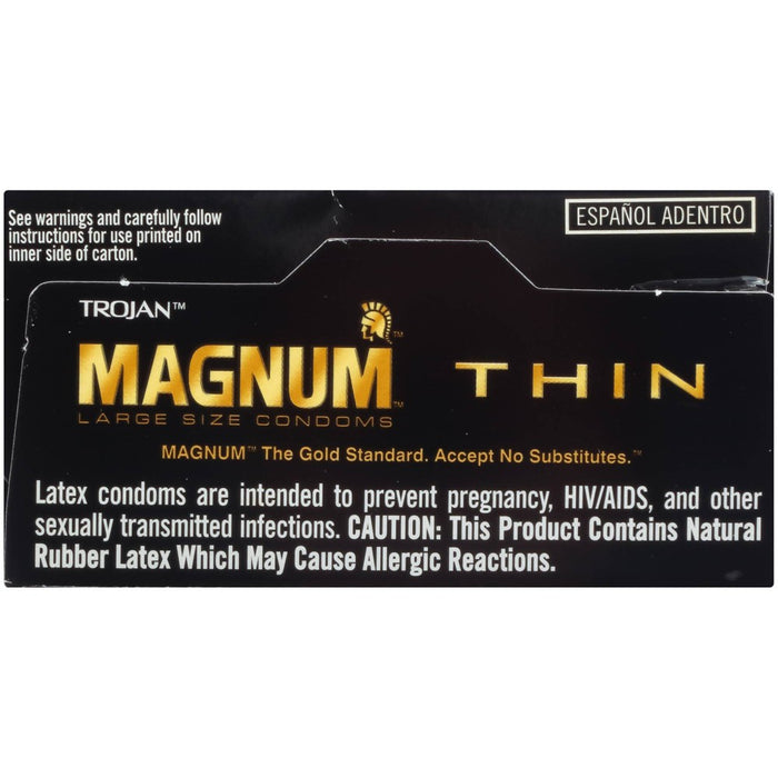 Trojan Magnum Thin Lubricated Condoms - 12ct