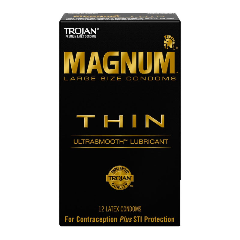 Trojan Magnum Thin Lubricated Condoms - 12ct
