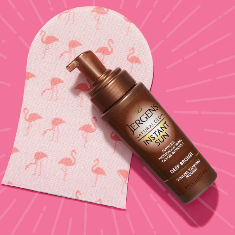 Jergens Natural Glow Instant Sun Application Mitt For Self Tanners, Streak-Free Sunless Tanning Glove