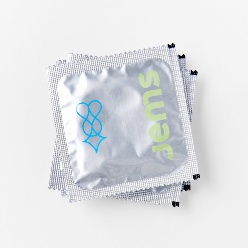 Jems Ultra Thin Natural Latex and 100% Silicone Lubricated Standard Fit Condoms- 24 pk