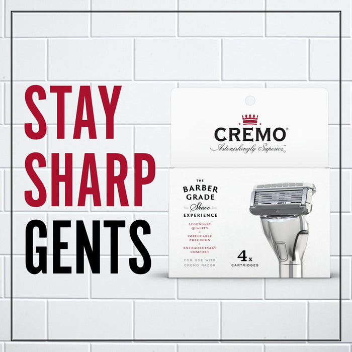 Cremo Barber Grade Razor Blade Refill - 4ct
