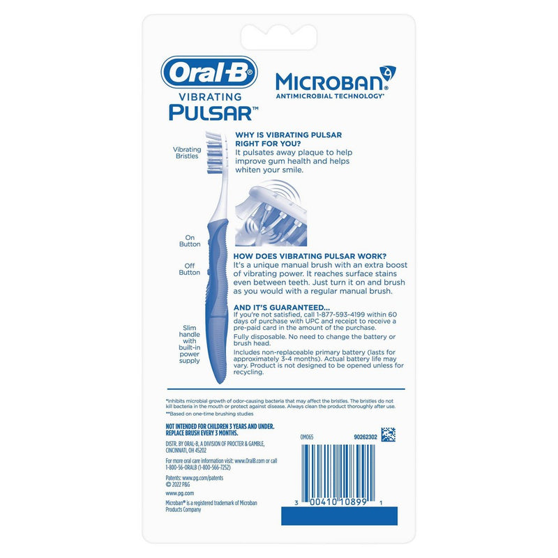Oral-B Pulsar Expert Clean Battery Soft Toothbrush - 4pk