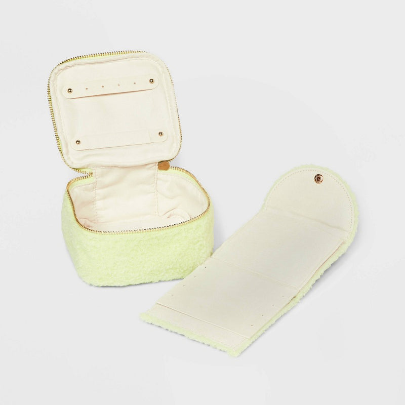 Cube Zippered Jewelry Organizer - A New Day Lime Green