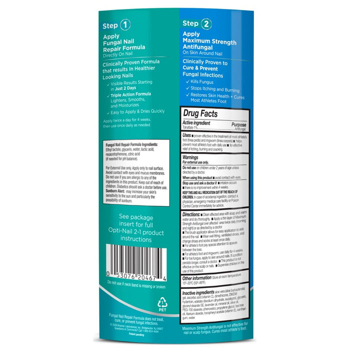 Opti-Nail 2-in-1 Fungal Nail Repair + Antifungal - 3.38 fl oz