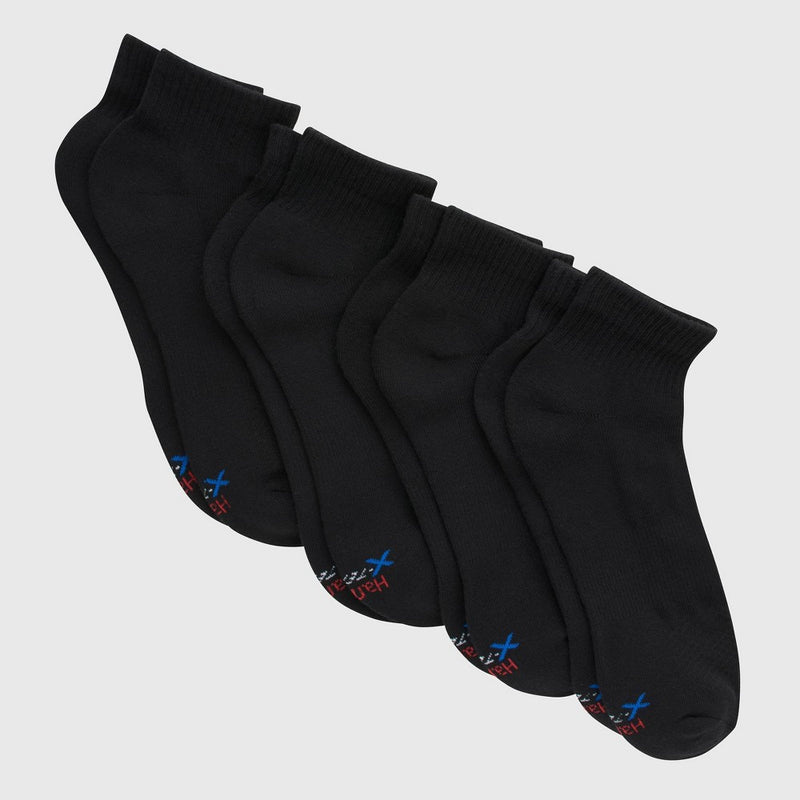 Hanes Premium Men's Comfort Fit Ankle Socks 4pk - Black 6-12