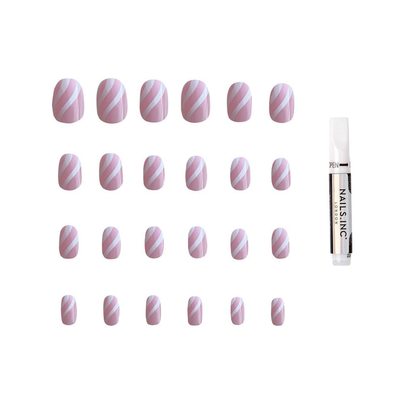 Nails Inc. Fake Nails - Be My Swirl - 24ct