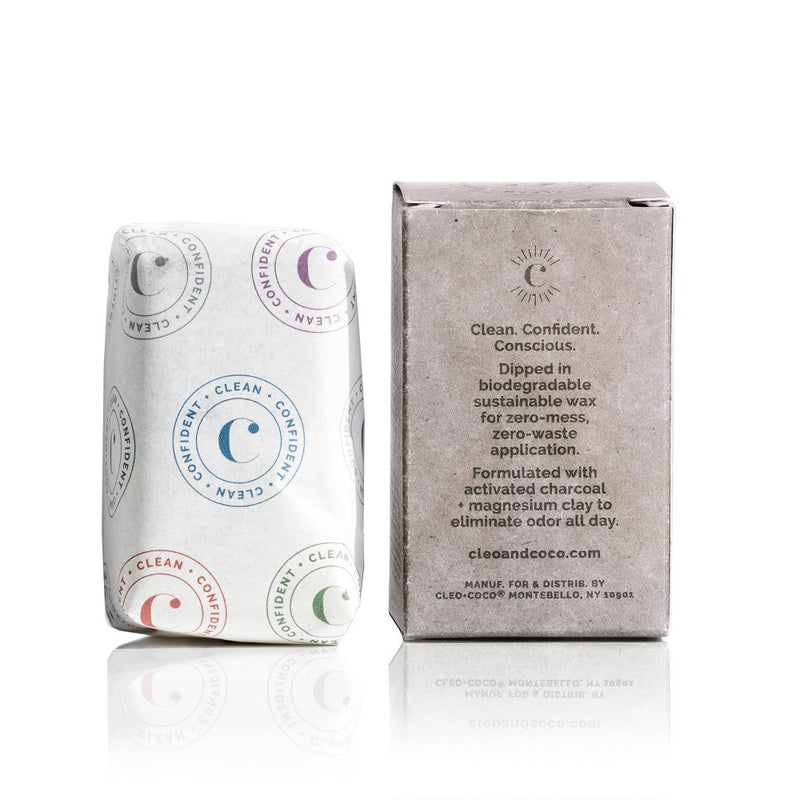 cleo+coco. Plastic Free Natural Deodorant Bar For Men and Women - Aluminum Free - Lavender Vanilla - 2oz