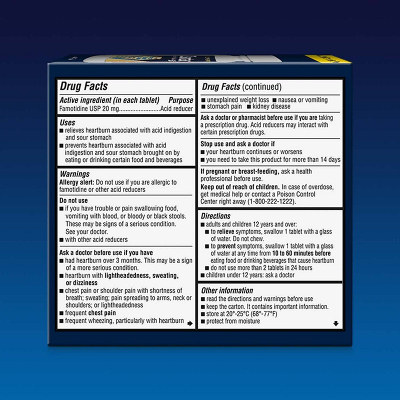 Zantac 360 Maximum Strength Heartburn Prevention and Relief Tablets - 50ct