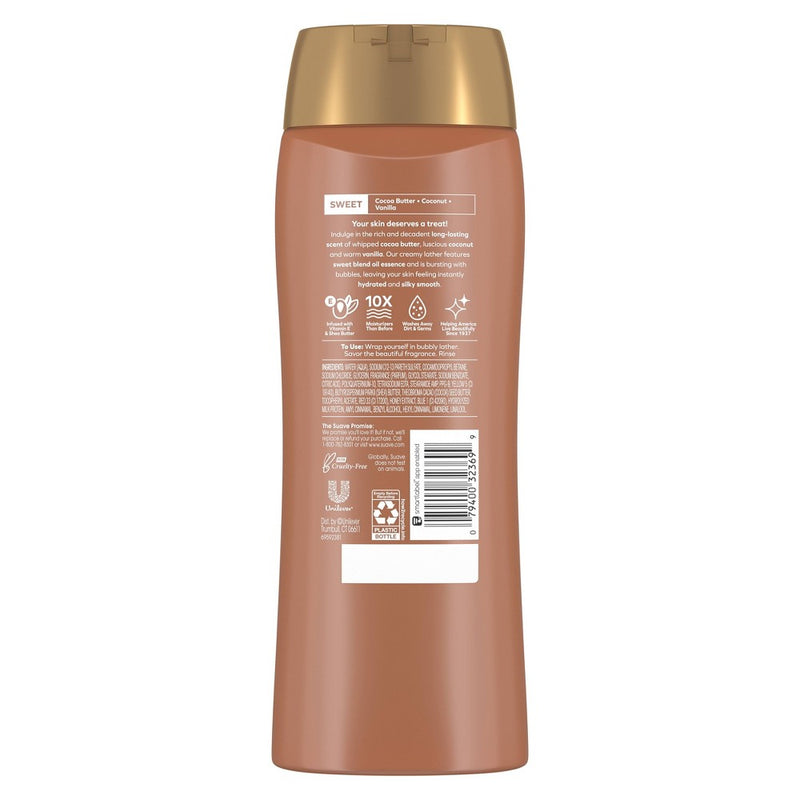Suave Essentials Cocoa Butter & Shea Creamy Body Wash Soap for All Skin Types - 18 fl oz