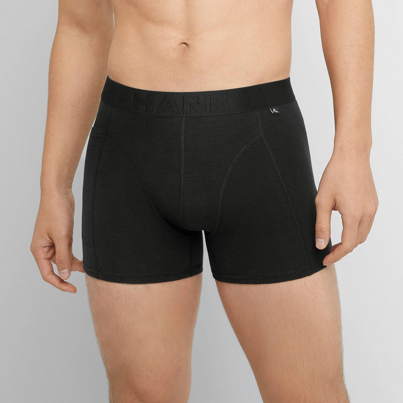 Hanes Premium Men's Explorer Trunks 2pk - Brown/Black S