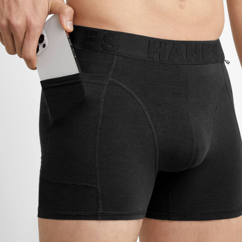 Hanes Premium Men's Explorer Trunks 2pk - Brown/Black S
