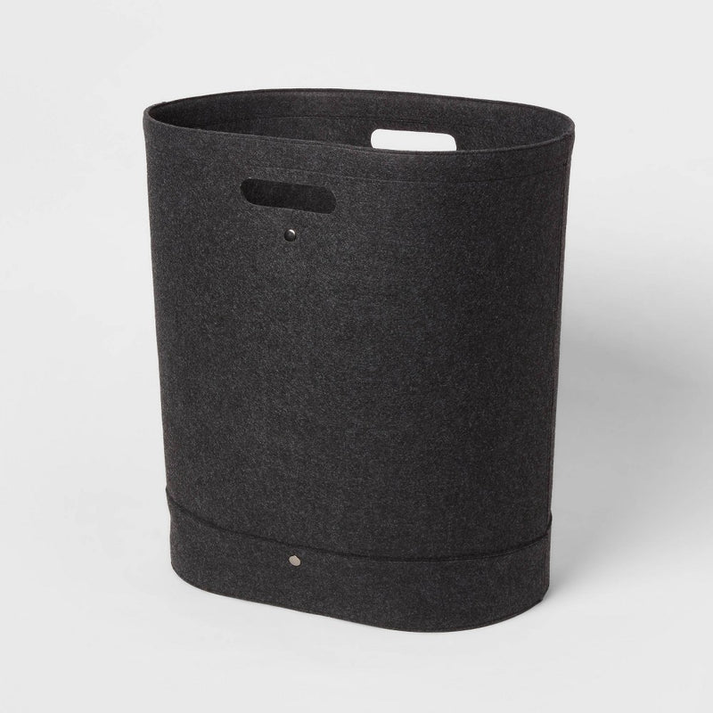 Felt Double Hamper Charcoal - Brightroom (LOCAL PICKUP ONLY)
