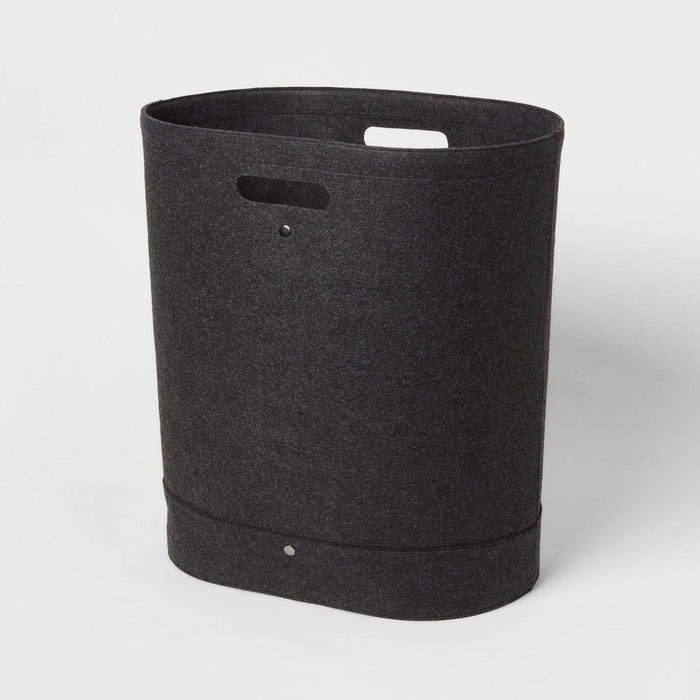 Felt Double Hamper Charcoal - Brightroom