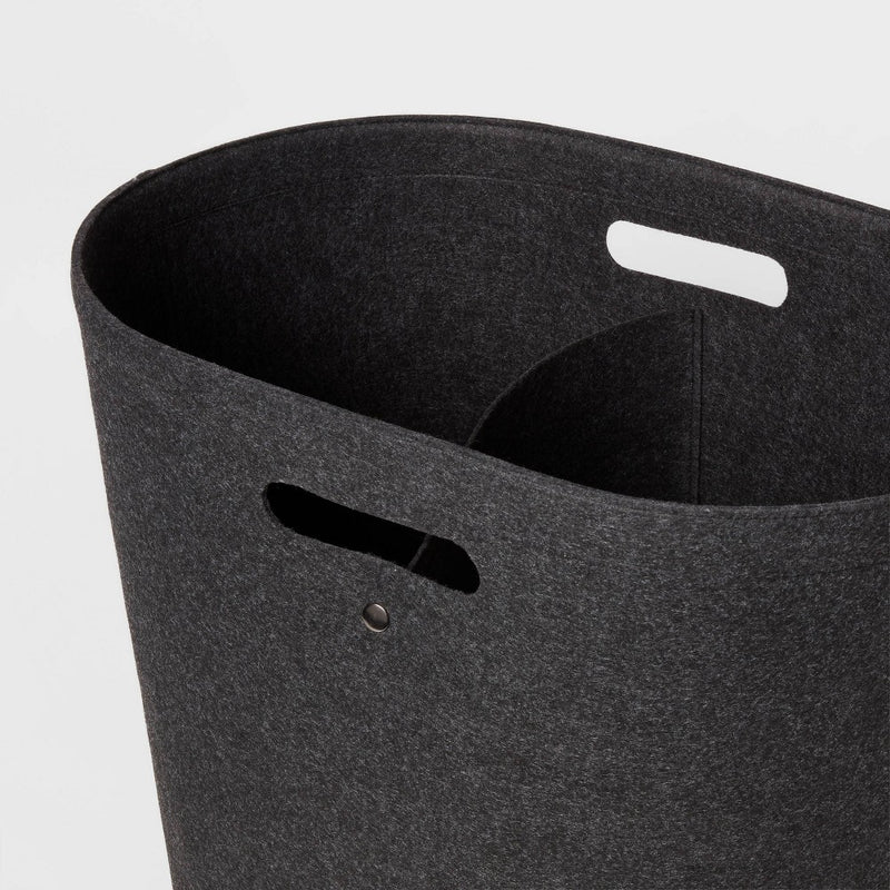 Felt Double Hamper Charcoal - Brightroom (LOCAL PICKUP ONLY)