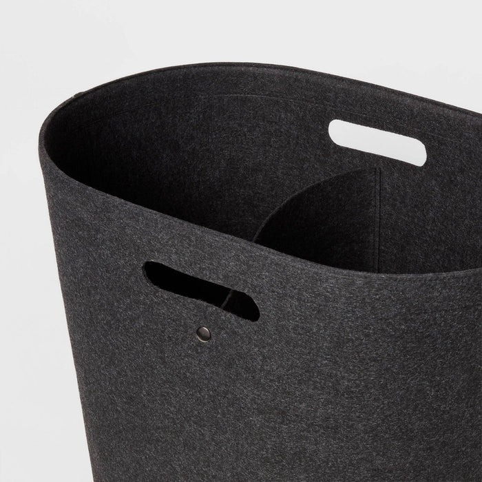 Felt Double Hamper Charcoal - Brightroom