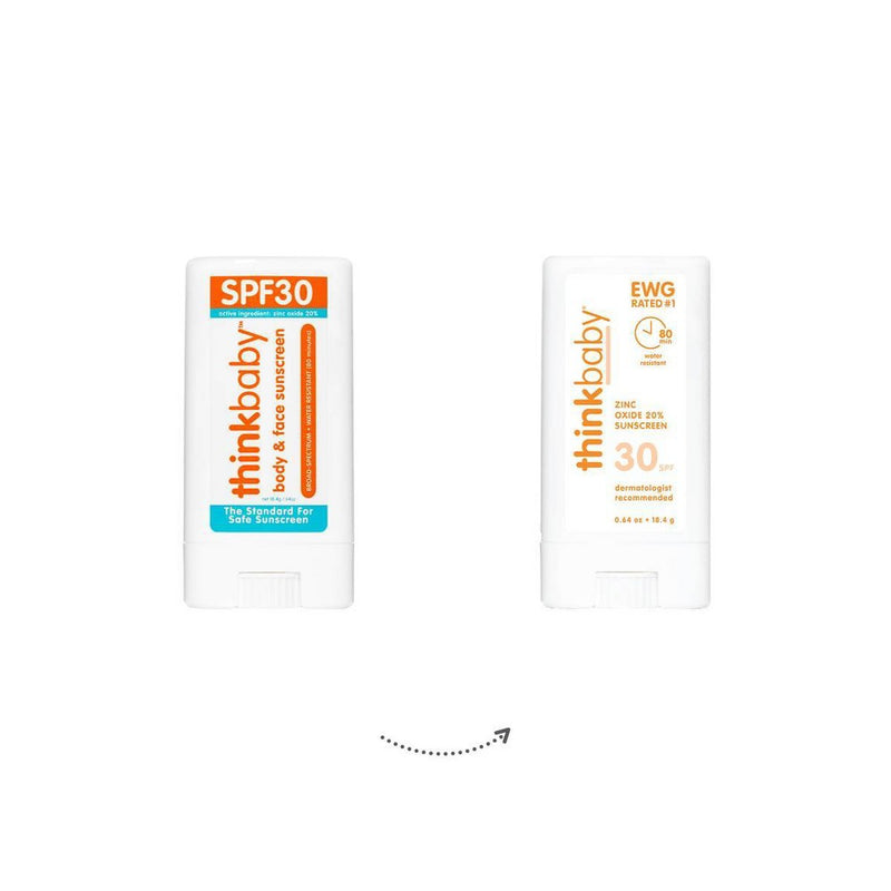 thinkbaby Mineral Baby Sunscreen Stick, SPF 30 - 0.64oz
