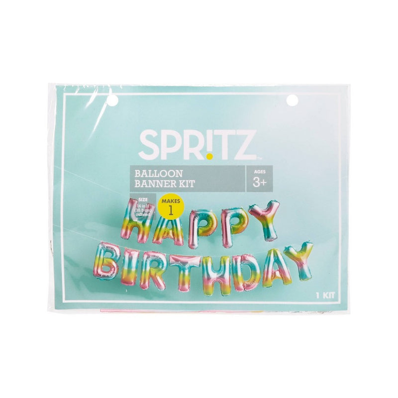 16ct Happy Birthday Pastel Rainbow Balloons - Spritz