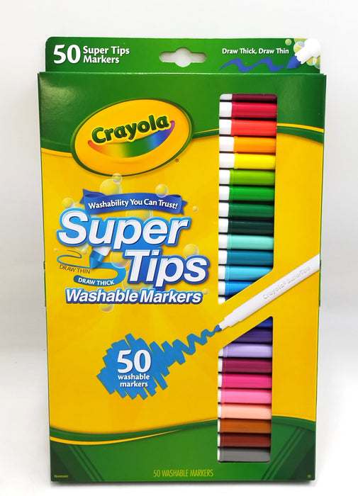 Crayola Supertips Markers Washable 50ct
