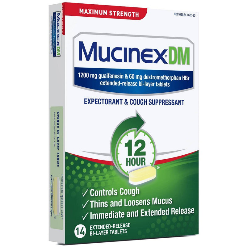 Mucinex DM Max Strength 12 Hour Cough Medicine - Tablets - 14ct