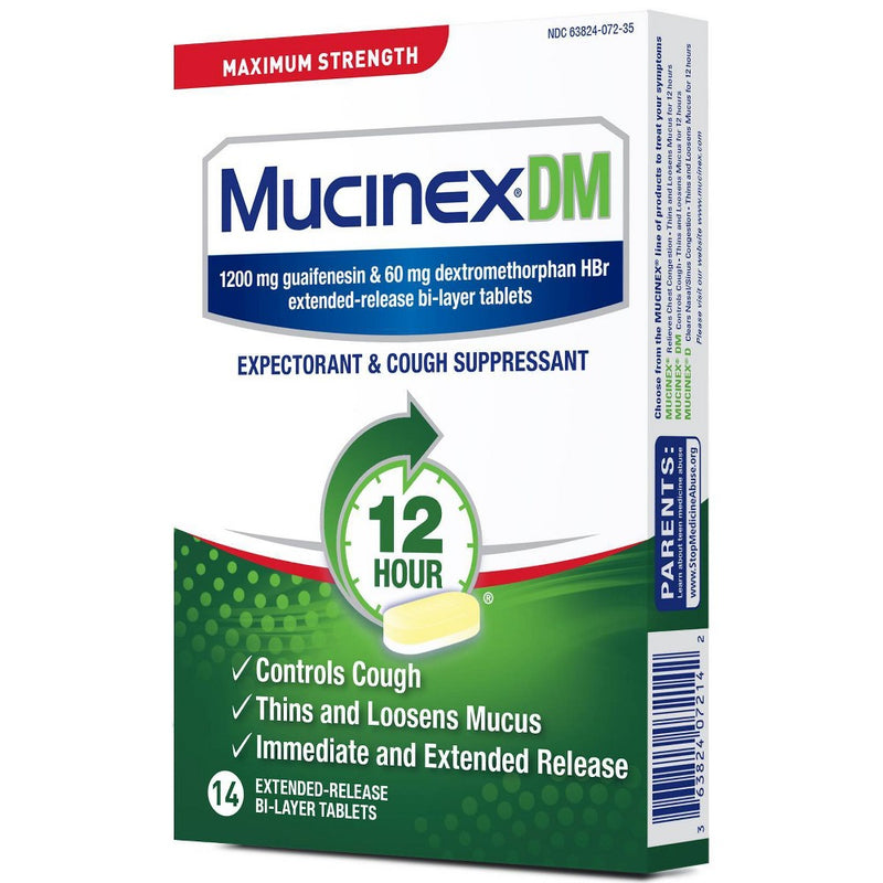 Mucinex DM Max Strength 12 Hour Cough Medicine - Tablets - 14ct