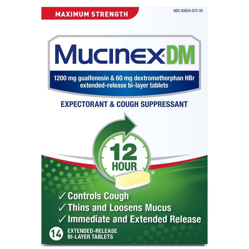 Mucinex DM Max Strength 12 Hour Cough Medicine - Tablets - 14ct