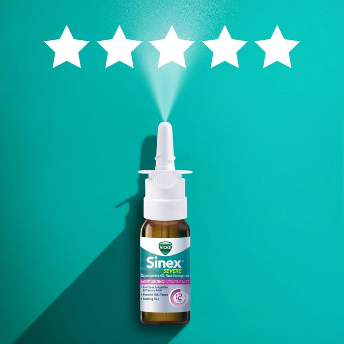 Vicks Sinex Severe Moisturizing Nasal Spray Ultra Fine Mist - 0.5 fl oz