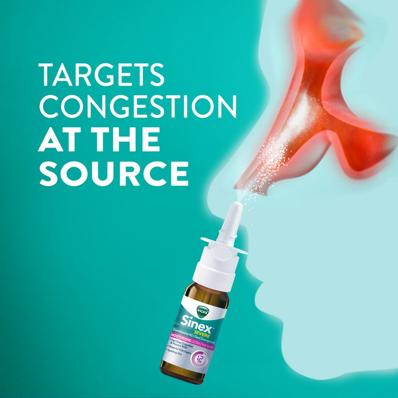 Vicks Sinex Severe Moisturizing Nasal Spray Ultra Fine Mist - 0.5 fl oz