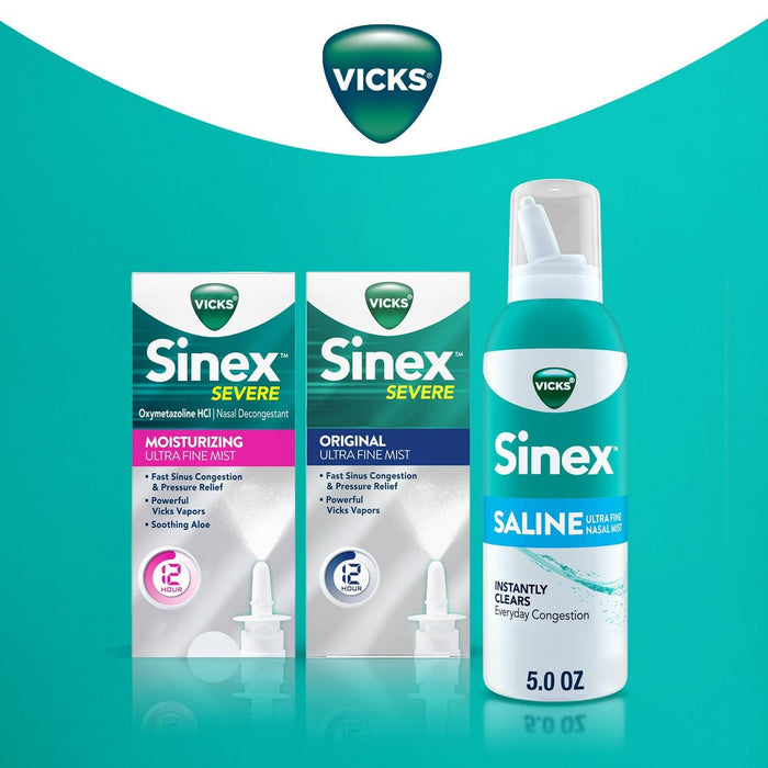 Vicks Sinex Severe Moisturizing Nasal Spray Ultra Fine Mist - 0.5 fl oz