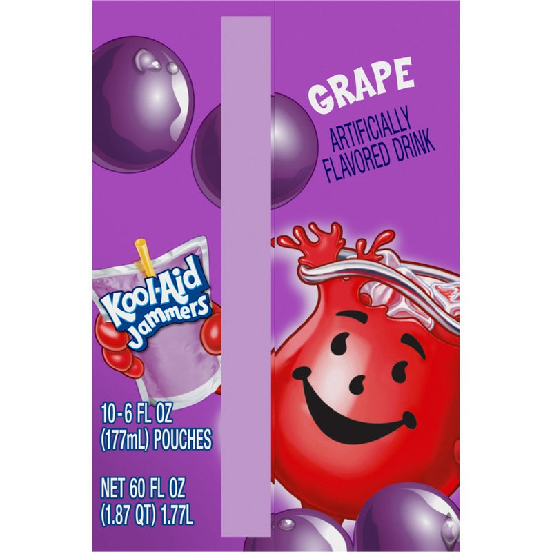 Kool-Aid Jammers Grape Juice Drinks - 10pk/6 fl oz Pouches