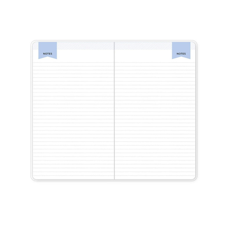 Day Designer 2024 Planner 3.625"x6.125" Monthly Clear Cover Wild Blooms White