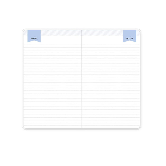 Day Designer 2024 Planner 3.625"x6.125" Monthly Clear Cover Wild Blooms White