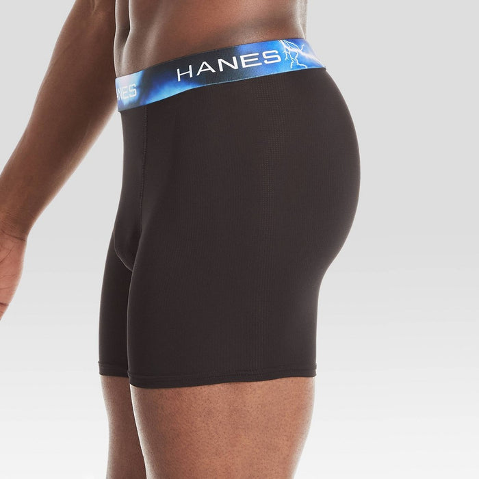 Hanes Premium Men's Performance Ultralight Boxer Briefs 3pk - Blue/Teal/Gray L