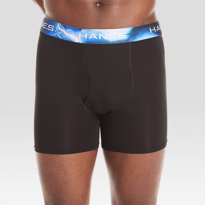Hanes Premium Men's Performance Ultralight Boxer Briefs 3pk - Blue/Teal/Gray L