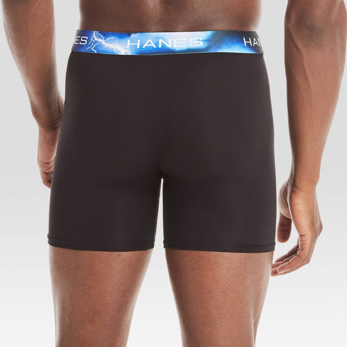 Hanes Premium Men's Performance Ultralight Boxer Briefs 3pk - Blue/Teal/Gray L