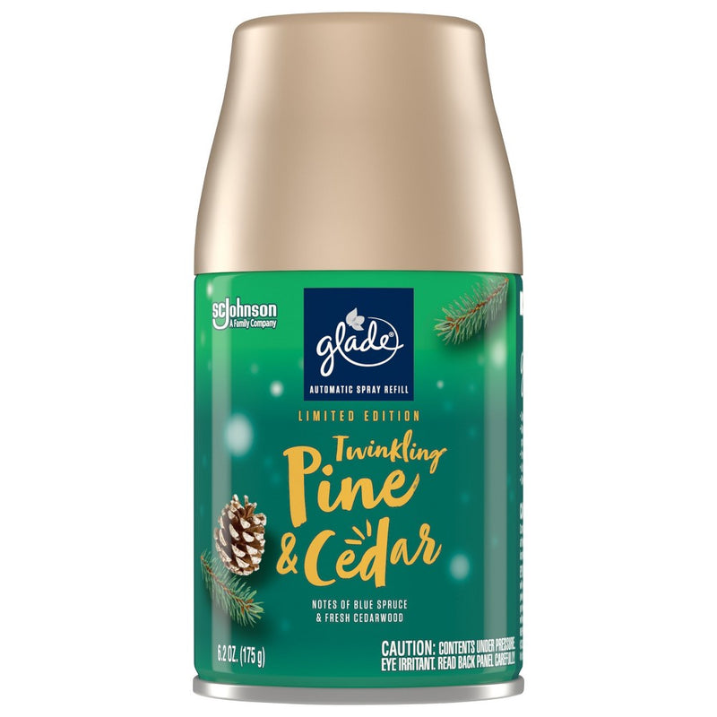 Glade Automatic Spray Air Freshener - Twinkling Pine & Cedar - 6.2oz